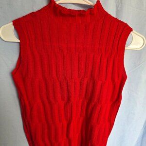Red turtleneck shirt